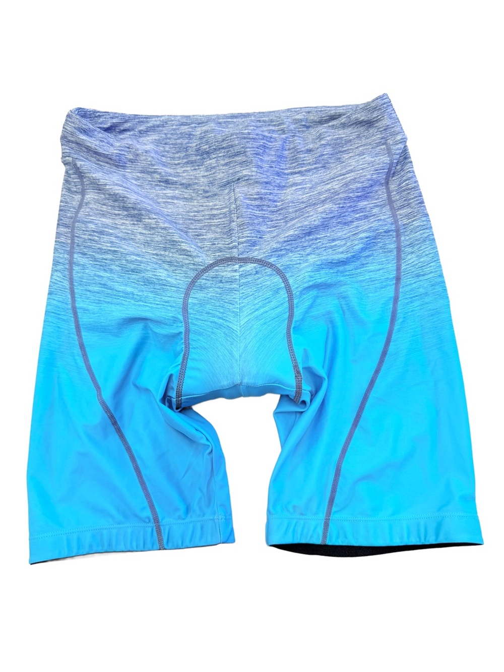 Beroy Women's 3D Gel Padded Cycling Shorts aqua Turquoise Blue Ombre Size 2XL